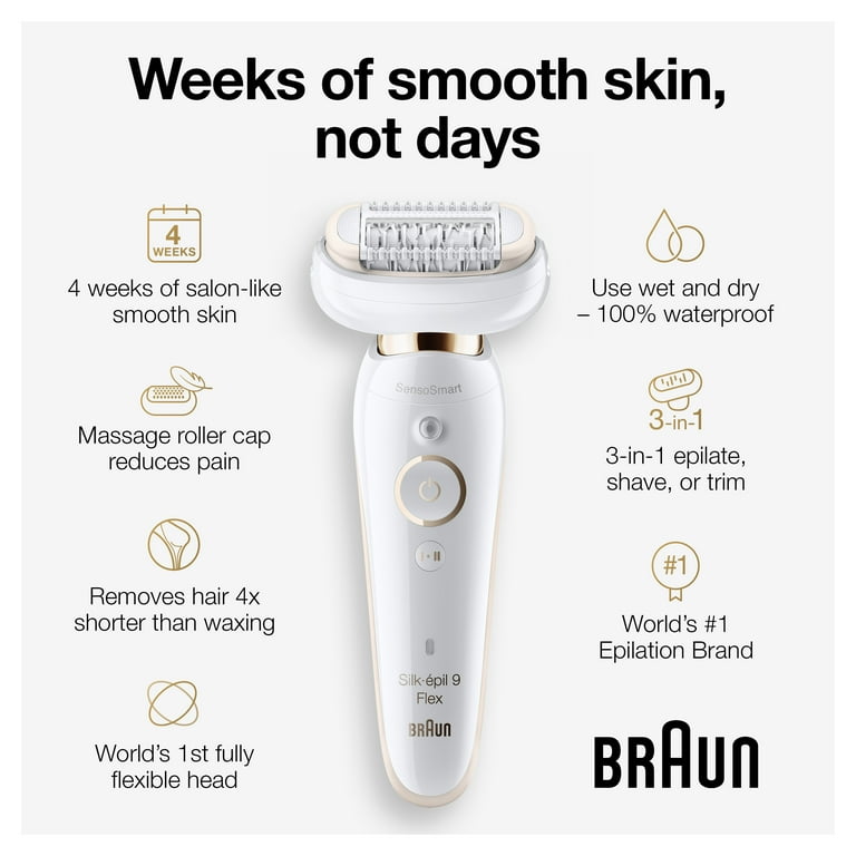 BRAUN Silk-épil 9 脱毛器 4in1 Amazon.com : Braun Silk-épil 9 Epilator, Pivoting Head, Wet and