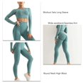thumbnail image 4 of Kits De Polainas De Manga Larga, Traje De Yoga Para Levantamiento De Glúteos Que Absorbe La Humedad, Cintura Alta, Ajuste De Barriga Para Gimnasio ANGGREK Otros, 4 of 5