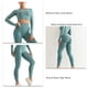 thumbnail image 4 of piezas de trajes de entrenamiento bodycon para mujer, traje de yoga sin costuras de estiramiento alto, traje informal de punto, chándal verde L, 4 of 5