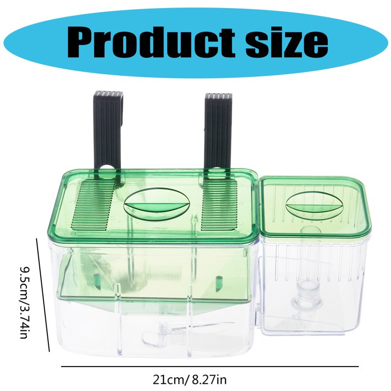clear floating box for fish tank Aquarium Breeding Box, Acrylic Double Layer Fishes Isolation Box/Baby Fishs Hatchery/Fry Breeder Guppy,Tropical Fishes, Fish Incubator Divider with Suction Cups, L size : Pet Supplies Description Breeding Box Isolation Box Magnetic Aquarium Hatchery Incubator for Newborn Fry Shrimp Guppy Clownfish Aggressive Features Fish Breeding Box used for separating and protecting newly fish Eco-friendly Jeneca FH Clear Acrylic