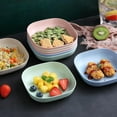thumbnail image 6 of 6-Pack 5.6" Unbreakable Wheat Straw Plates Dinner Dishes Dishwasher & Microwave Safe, Blue, 6 of 6