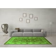 thumbnail image 3 of Ahgly Company Indoor Square Oriental Green Industrial Area Rugs, 7' Square, 3 of 4