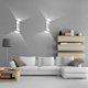 thumbnail image 2 of Aplique de pared LED rectangular para interiores de 10 W, iluminación de pared de luz blanca con linterna de luz blanca de 6000 K, lámpara de pared de metal para dormitorio, comedor, pasillo brillar Electrónica, 2 of 4