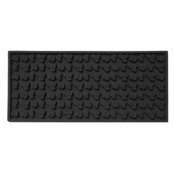 Bar Mat 30x15x0.8CM Mats Food-Safe Silicone Mat Non Slip Bar Service Spill Mat Black
