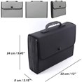 thumbnail image 4 of Expanding File Folders A4 Paperwork Carrying Case, Office School Insurance Document Briefcase For Teachers Students Lawyers Accountants - Gray, 4 of 7