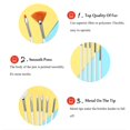 thumbnail image 2 of Nail Paint Brushes Set, Nail Art Brushes for Gel Polish , Nail Detailing Brush Makeup Brushes Set for Cleaning Fingernails Dotting Painting Line - White, 2 of 5