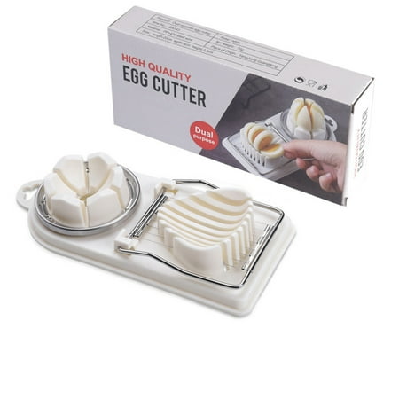 

Stainless Steel Egg Slicer 2 in 1 Egg Divider Multifunctional Manual Kitchen Cutting Machine for Eggs and Fruits