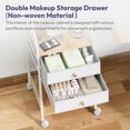 thumbnail image 6 of Rolling Makeup Organizer Cart - Floor Skincare Storage with Non-woven Drawers, Vanity Organizer Cosmetic Display Cases with Wheels, Cabinet for Skin Care Perfume Nail Polish Brush Hair Tool, 6 of 10