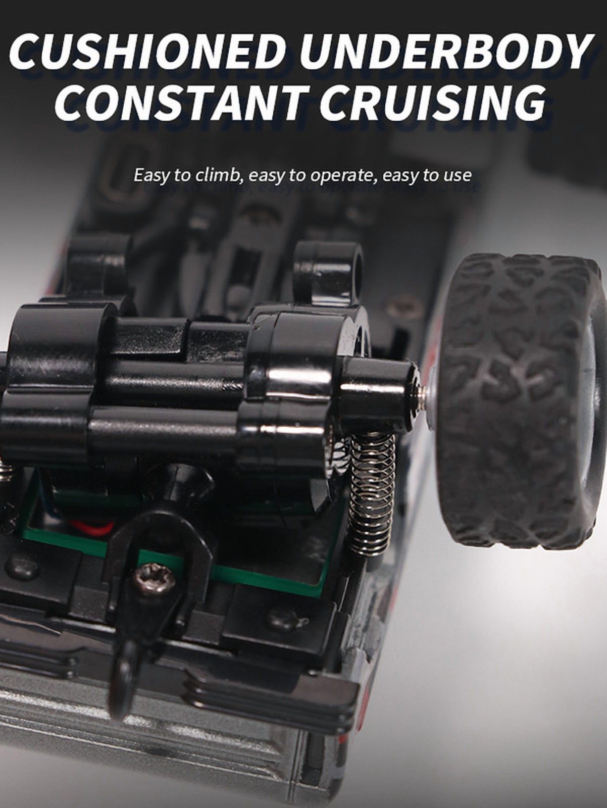 Mini Rc Monster Truck, 1:64 Scale Monster Truck Remote Control Car with Lights, 2.4Ghz Remote Control, Mini Alloy Monster Truck Rc, Speed/Steering Adjustable