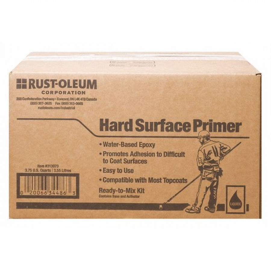 RUSTOLEUM 313973 Hard Surface Primer,Gray,Matte,3.75 qt.