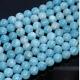 thumbnail image 5 of Larimar Quartz Gemstone Grade AAA Sky Blue Round Loose Beads 4mm 5mm 6mm 8mm 15.5 inch Full Strand, 5 of 6