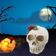 thumbnail image 3 of Diconna Halloween Decoration Skull Head with Lights Haunted House, 3 of 9
