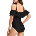 thumbnail image 5 of Csndyce Womens One Piece Swimsuits Ruffles off Shoulder Tummy Control Halter Bathing Suits Female, 5 of 6