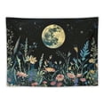 thumbnail image 5 of PRATYUS Garden Tapestry Moon Tapestry Flower Tapestry Colorful Plants Tapestry Black Tapestry Wall Hanging Decor for Room Painting, 5 of 6