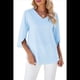thumbnail image 2 of Blusas Elegantes e Informales para Mujer, de 1/2, para Oficina, de , con Cuello en V, Color Azul , Talla XXL, 2 of 9