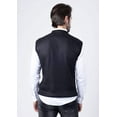 thumbnail image 5 of Barabas Men's Shiny Sleeveless Fisherman Knitted Sweater Vest WV201, 5 of 11