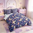 thumbnail image 2 of Manfei Colorful Cartoon Butterfly 7-Piece King Bedding,Rustic Plant Floral King Bed in a Bag,Colorful Stars Reversible, 2 of 7