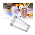 thumbnail image 6 of Topboutique Clear Classic Tumbler 20oz/1 PACK,Reusable Plastic Cup,Tumblers with Lids and Straws,More Suitable for Cold Drinks, Juice, Coffee,Crystal Clear,Fall Resistant, Thin and not Fragile, 6 of 8