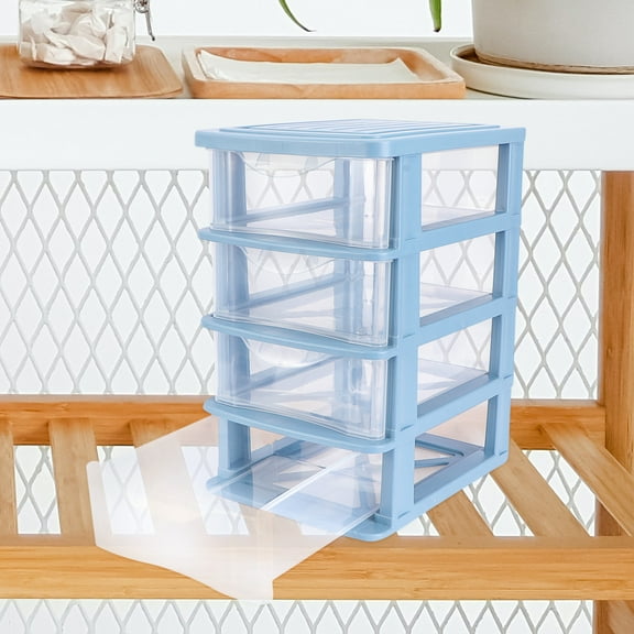 Toyvian Rectangular Storage Bin Blue 1Pack 12In