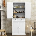 thumbnail image 4 of HLR 72" Tall Kitchen Pantry Cabinet with Drawer & Adjustable Shelves, Freestanding Storage Cabinet, White, 4 of 10