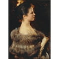 thumbnail image 2 of Romà Ribera 18x24 Gold Ornate Framed and Double Matted Museum Art Print Titled - Woman in Evening Gown (1893), 2 of 4