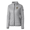 thumbnail image 2 of Women's Cutter & Buck Gray Grambling Tigers Vault Rainier PrimaLoft Eco Insulated Full-Zip Puffer Jacket, 2 of 3