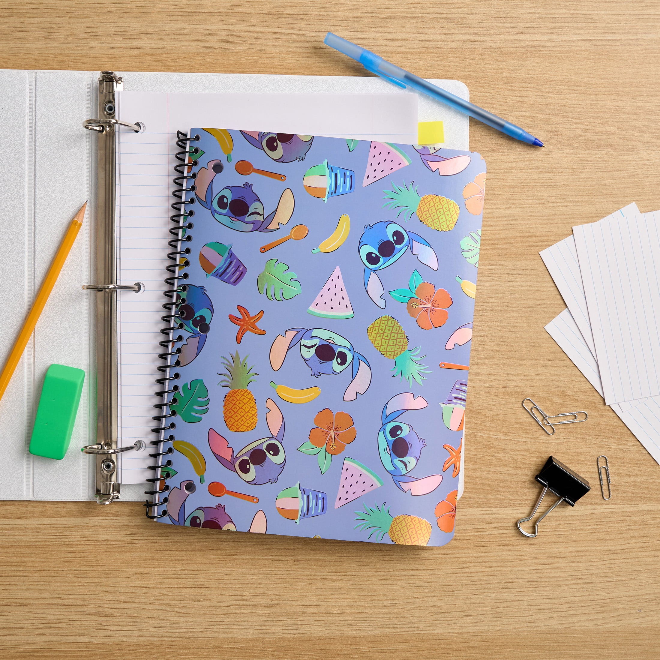 Disney Stitch 1-Subject Spiral Notebook, Wide Ruled, 80 Sheets, for Students