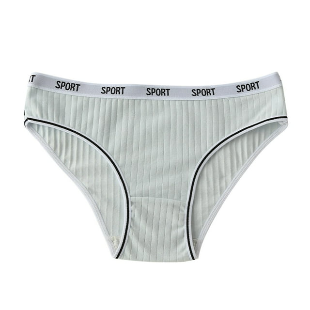 Gibobby Calzones para mujer sexy Ropa interior breve de bikini de algodón a través de la cintura para mujer(Azul,G)