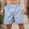 thumbnail image 2 of KPOPLK Mens Swim Trunks Quick Dry Board Shorts Breathable Hawaii Beach Shorts Swimwear Bathing Suits with Pockets(Light Blue,XL), 2 of 5
