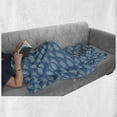 thumbnail image 5 of Seashells Soft Flannel Fleece Throw Blanket, Nautical Themed Pattern Creative Design Shells, Cozy Plush for Indoor and Outdoor Use, 50" x 70", Dark Turquoise Pale Blue, by Ambesonne, 5 of 5