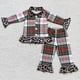 thumbnail image 1 of Ropa de Boutique para niños, pijamas con bordado navideño de Papá Noel, mangas Rojas, grises, traje de niña, pantalones de lunares, conjunto para niños, 1 of 4