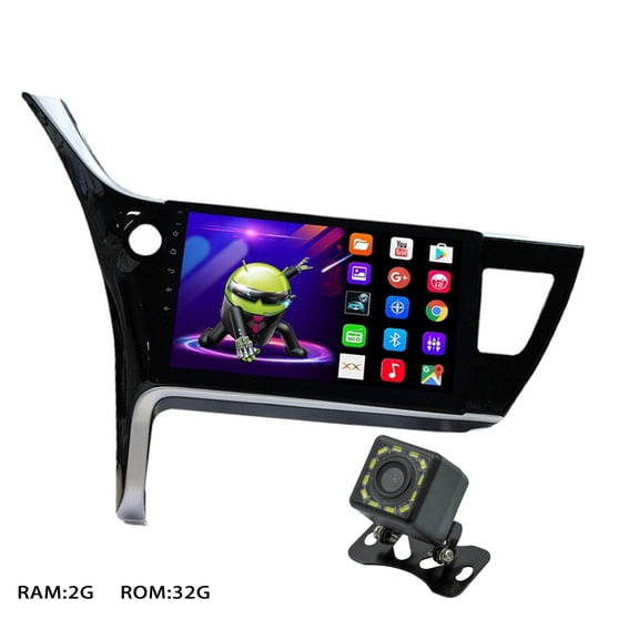 NAVOROGE 1set Car Stereo Radio For Toyota Corolla 2017-2018 LHD 10.1" 2G 32G Carplay Camera