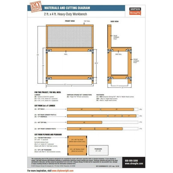 qewtrs Simpson Strong-Tie WBSK - Workbench and Shelving Hardware Kit gtr