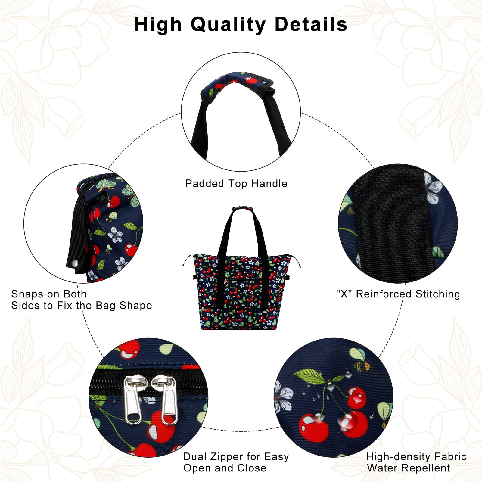HAWEE Expandable Duffel Bag for Women with Trolley Sleeve and Wet Pocket Water Repellent Weekender Travel Tote Large Capacity Carry On Overnight Luggage for Gym/ Trip/ Camping/ Beach, Cherry