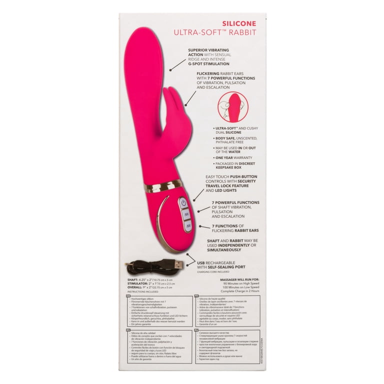 Jack Rabbit Signature Silicone Ultra-Soft Rabbit Vibrator, Pink -  Walmart.com