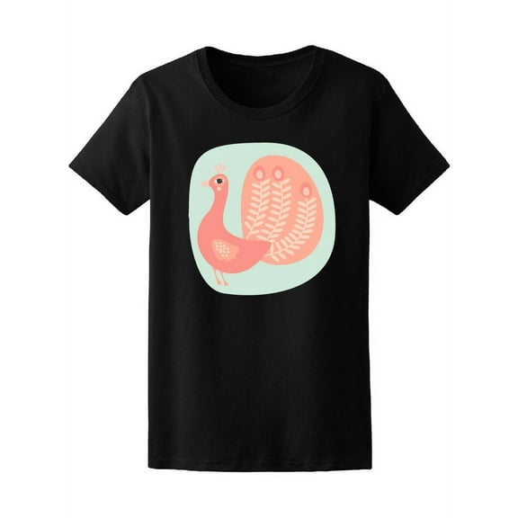 Cute  Peacock T-Shirt Women -Image by Shutterstock, Female Medium