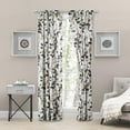thumbnail image 2 of Ellis Curtain Magnolia Lined 3" Rod Pocket Curtain Panel Pair with Tiebacks 100" x 84" White, 2 of 5
