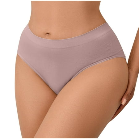 Akafmk Plus Size Underwear for Women High Waisted Cotton Briefs Solid Color Shapewear Pant Fake Hip Pants with Sponge Waist Pad Briefs Comfortable Breathable Underwear Panties  Sizes S-4XL
