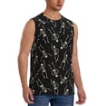 thumbnail image 2 of Balery Happy Skeletons Dancing Camisetas sin mangas para hombre, absorbe la humedad y protege contra el mal olor.-Small, 2 of 7