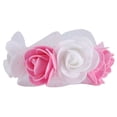 thumbnail image 1 of Ramillete de muñeca para dama de honor, hermosa flor de mano, decoraciones, satén rosa (blanco + rosa), 2 uds., 1 of 8