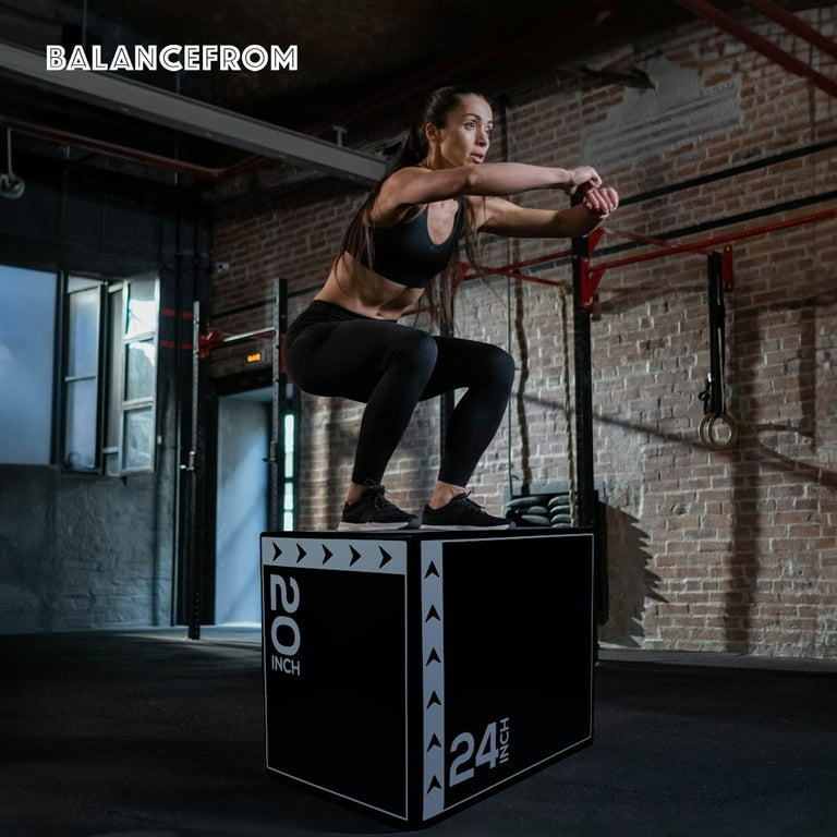 BalanceFrom 16lb 3-in-1 Plyometric Jumping Exercise Box, Foam