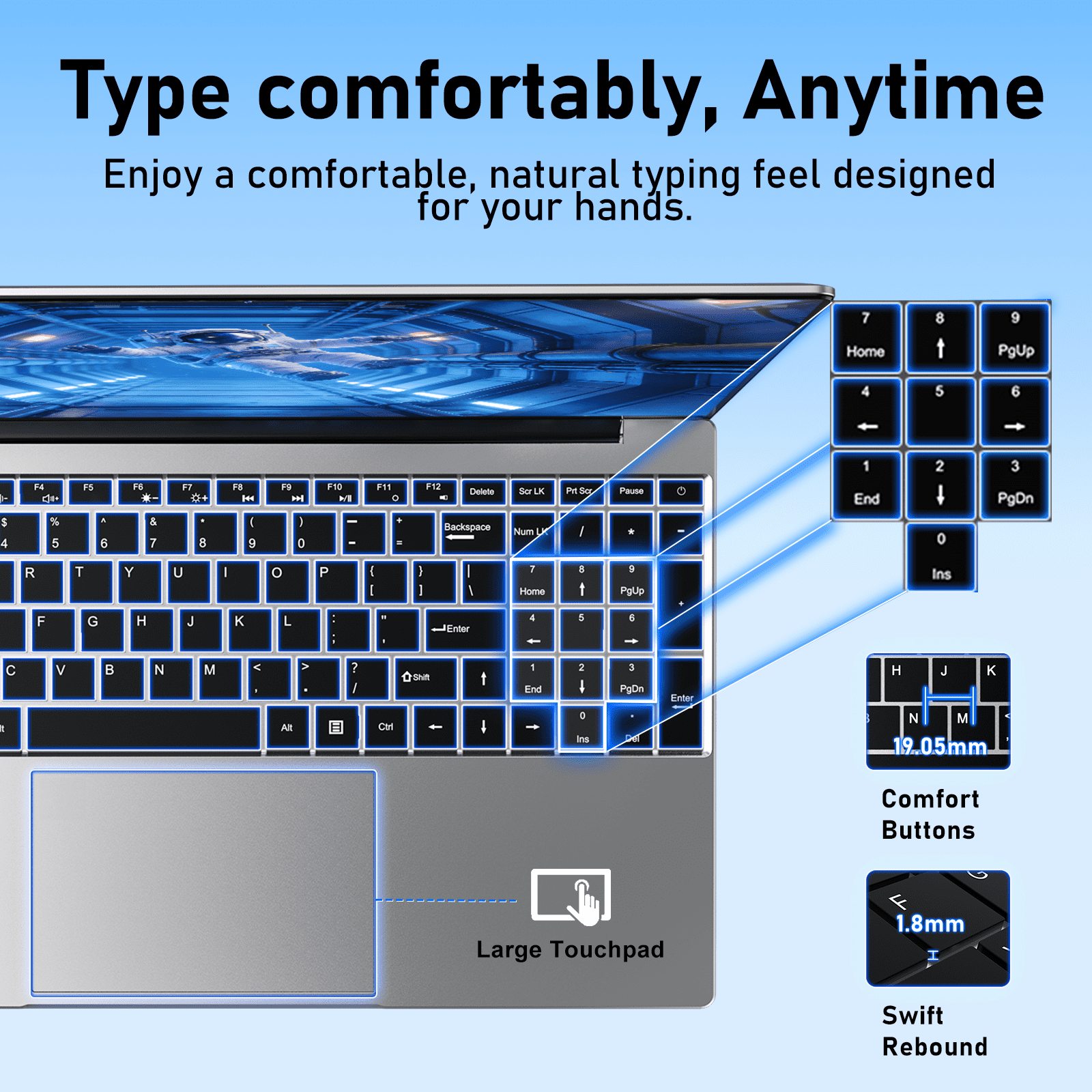 Chheart 2026 New 15.6 inch Laptop Computer,16 GB,512GB SSD,4425Y Processor(up to 1.7 GHz),Windows 11 Pro,2-Year Warranty Wifi 5 BT 4.2,Silver