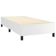 thumbnail image 2 of vidaXL Box Spring Bed with Mattress White 100x190 cm Twin Faux Leather, 2 of 5