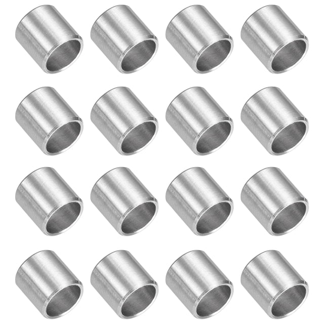 16 Pcs Entretoises en Acier Inoxydable 304 3/8 Pouces OD x 5/16 Pouces ID x 3/8 Pouces Longueur(10x8x10mm) Vis Support de Bague Finition Simple Non Filetée Entretoises Rondes en Métal pour Vis M8 Boulons et Tiges
