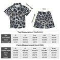 thumbnail image 3 of joogoo Boy Shorts Set Grey Leopard Print 2 Piece Short Sleeve Button Down Hawaiian Shirt Shorts 7-8Y, 3 of 8