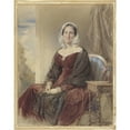 thumbnail image 2 of George Richmond 15x18 Black Ornate Wood Framed Double Matted Museum Art Print Titled - Portrait of a Sitting Lady at a Glimpse to the Outside (1842), 2 of 5