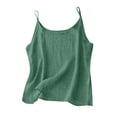 thumbnail image 2 of Linen Tank Tops for Women Summer Lightweight Spaghetti Strap Scoop Neck Loose Camisole Tops Beach Vacation Outfits, 2 of 6