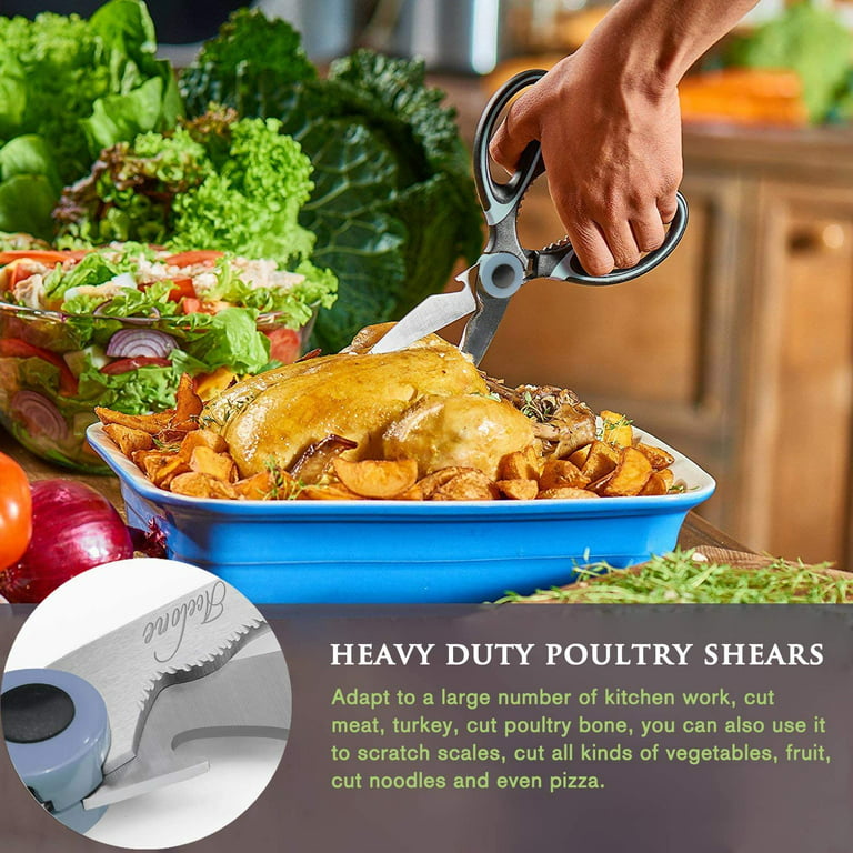2-pack Kitchen Shears, Heavy Duty Meat Scissors Poultry Shears