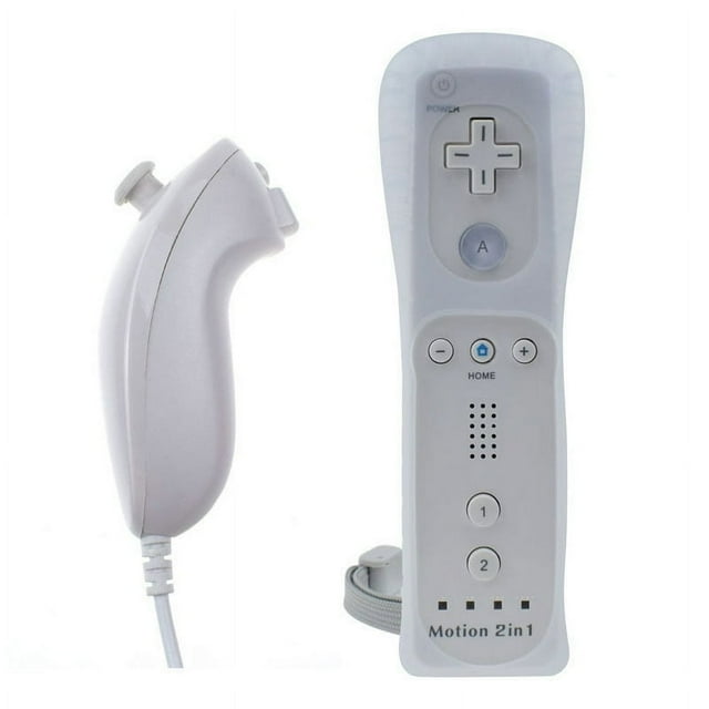 MesaSe PENGXAING Joystick 2 in 1 Wireless Remote Gamepad Controller Set Left&Right Motion Plus with Silicone Case Video Game Compatiable with Wii/Wii U