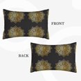 thumbnail image 3 of Binfone Gold Mandala Standard Size Pillowcase, Long Staple Pure Cotton Envelope Closure Pillow Cover (Pillow core not included),16"x24", 3 of 7